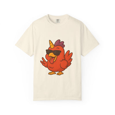 Cool Chicken Unicorn Graphic T-Shirt, Fun Tee for Animal Lovers, Summer Casual Wear, Gift for Birthdays, Festive Celebrations
