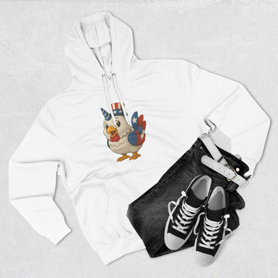 Patriotic Unicorn Chicken Fleece Hoodie, Fun Animal Hoodie, Custom Hoodie, Gift for Kids, Fourth of July Apparel, Summer Fashion