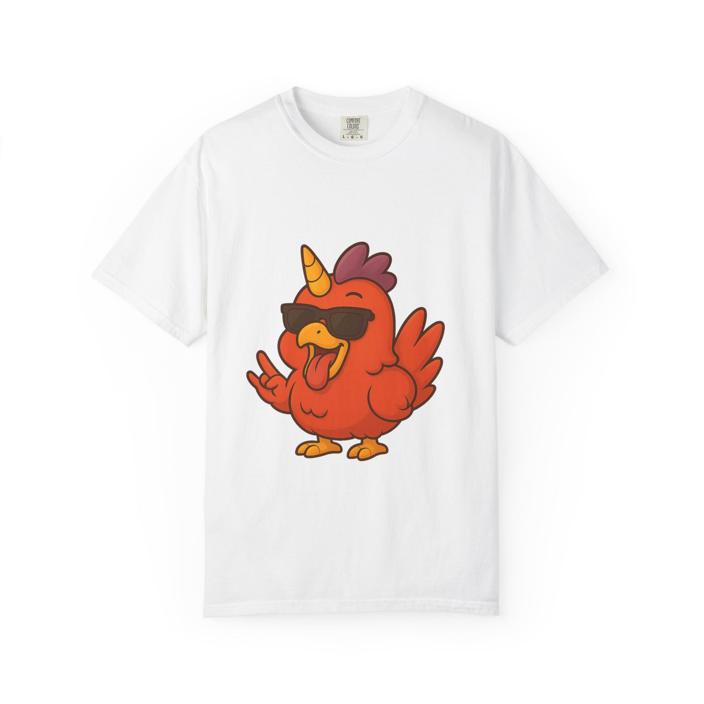 Cool Chicken Unicorn Graphic T-Shirt, Fun Tee for Animal Lovers, Summer Casual Wear, Gift for Birthdays, Festive Celebrations