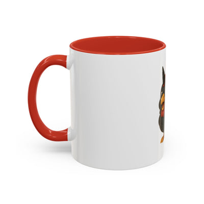 Patriotic Cartoon Coffee Mug, Fun Mug for Independence Day, Cute Gift for Animal Lovers, Thanksgiving, Cheerful Drinkware