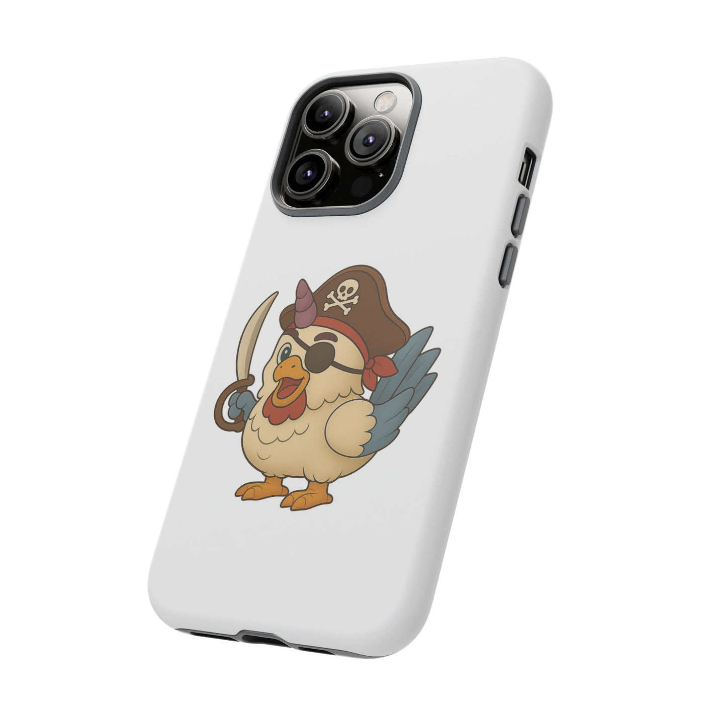 Pirate Chicken Phone Case | Fun Cartoon Cases for Kids, Unisex, Gifts for Gamers, Novelty Accessories, Adventure Theme