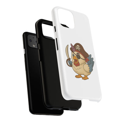 Pirate Chicken Phone Case | Fun Cartoon Cases for Kids, Unisex, Gifts for Gamers, Novelty Accessories, Adventure Theme