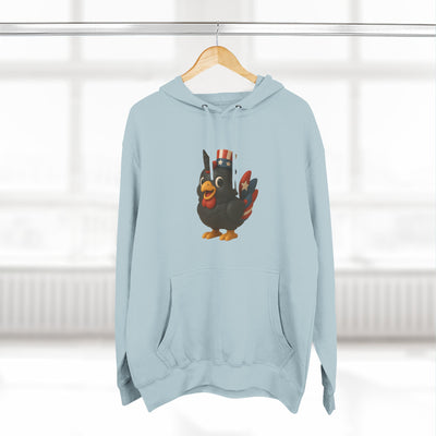 Humorous Fleece Hoodie with Quirky Chicken Design, Cozy Winter Wear, Perfect Gift for Chicken Lovers, Funny Animal Hoodie, Casual Sweatshirt