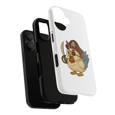 Pirate Chicken Phone Case | Fun Cartoon Cases for Kids, Unisex, Gifts for Gamers, Novelty Accessories, Adventure Theme