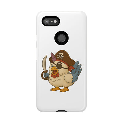 Pirate Chicken Phone Case | Fun Cartoon Cases for Kids, Unisex, Gifts for Gamers, Novelty Accessories, Adventure Theme