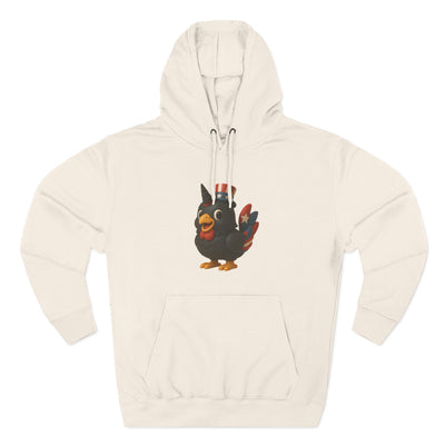 Humorous Fleece Hoodie with Quirky Chicken Design, Cozy Winter Wear, Perfect Gift for Chicken Lovers, Funny Animal Hoodie, Casual Sweatshirt
