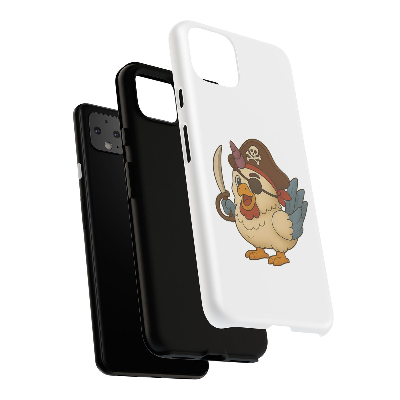 Pirate Chicken Phone Case | Fun Cartoon Cases for Kids, Unisex, Gifts for Gamers, Novelty Accessories, Adventure Theme