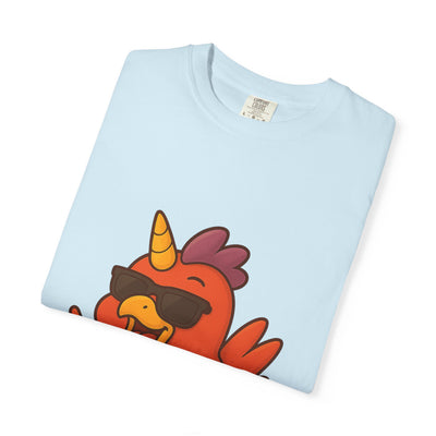 Cool Chicken Unicorn Graphic T-Shirt, Fun Tee for Animal Lovers, Summer Casual Wear, Gift for Birthdays, Festive Celebrations