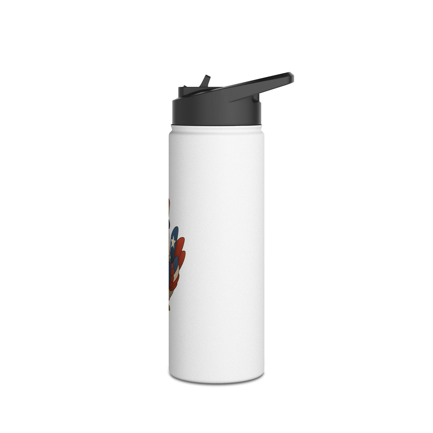 Patriotic Cartoon Water Bottle, Summer Hydration, Travel Mug, Kids' Water Bottle, Fourth of July Gift, Outdoor Adventure