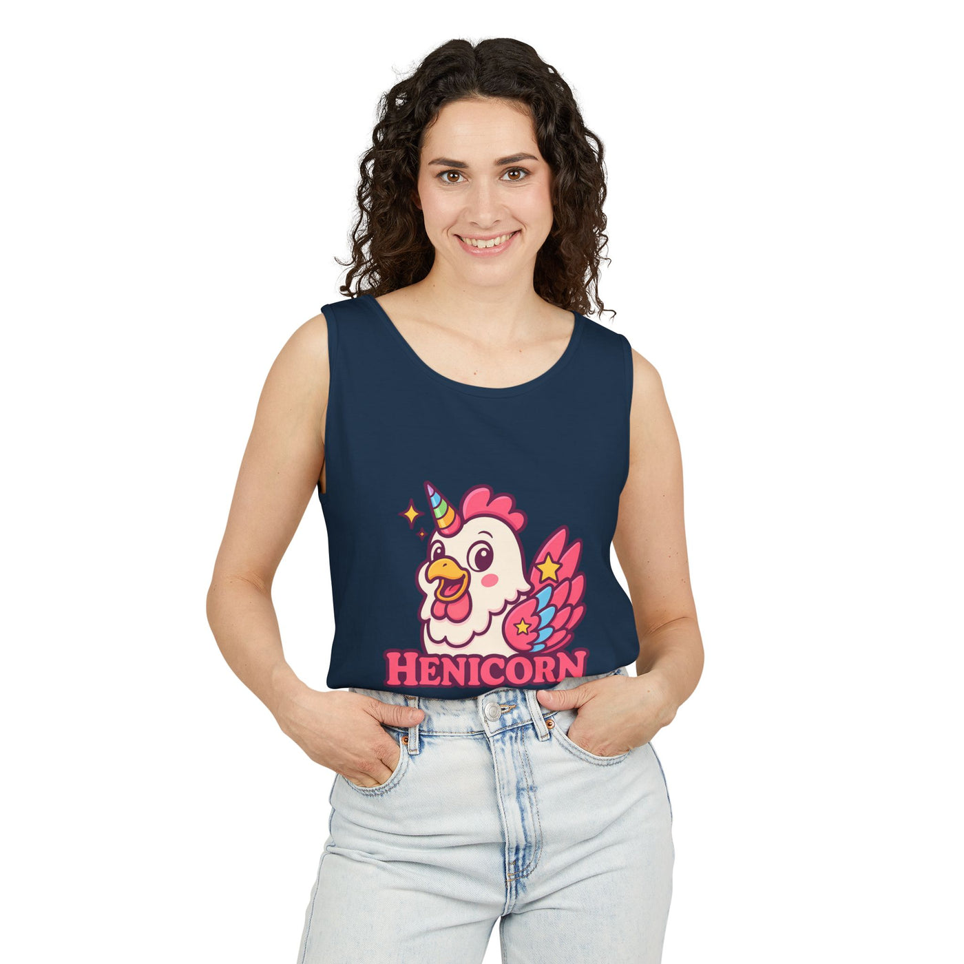 Henicorn Unisex Tank Top, Cute Animal Shirt, Funny Gift, Summer Fashion, Animal Lover Gift