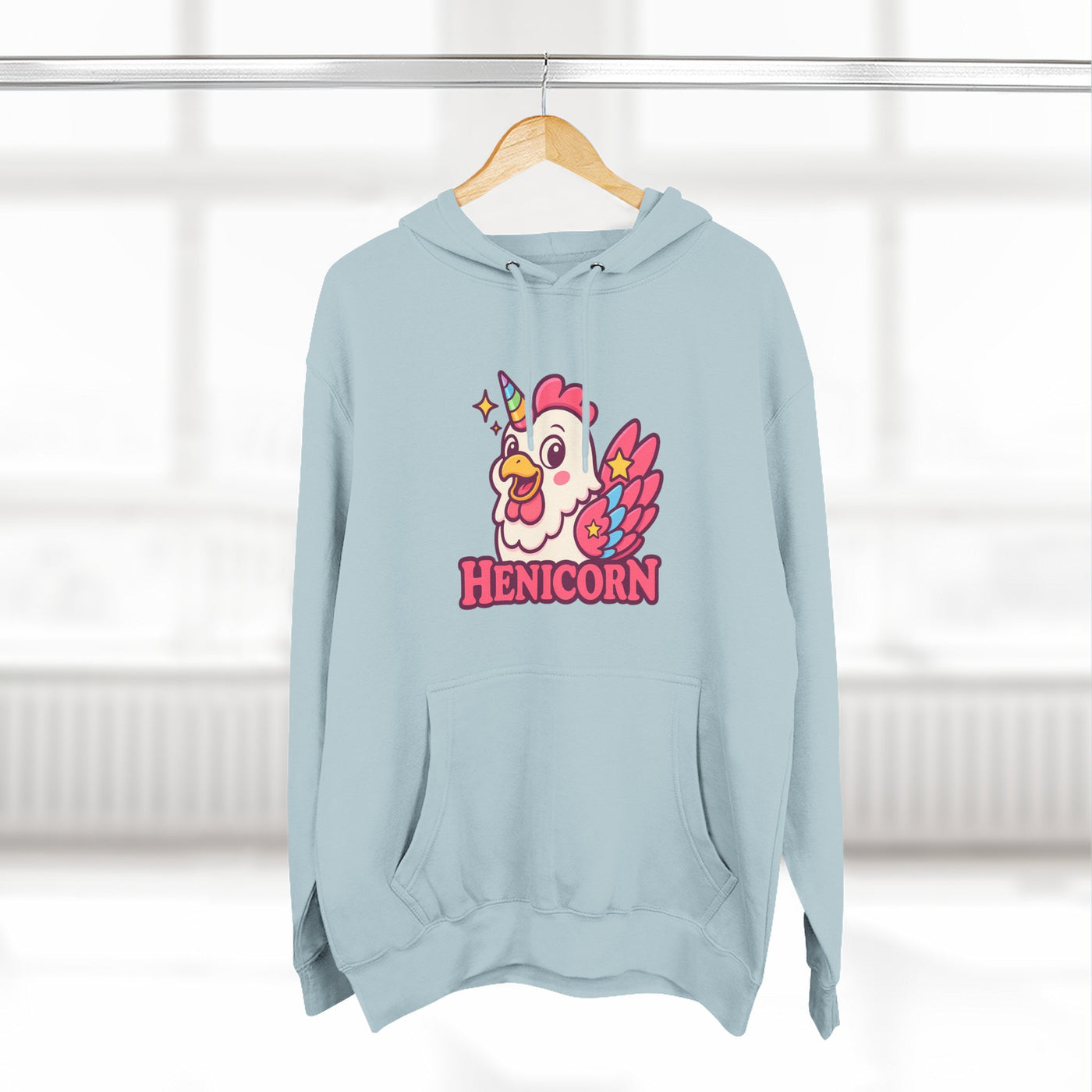 Henicorn Graphic Hoodie, Cute Fleece Sweatshirt, Unique Animal Hoodie, Gift for Animal Lovers, Cozy Graphic Apparel, Fun Unicorn Hoodie