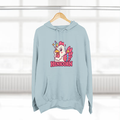 Henicorn Graphic Hoodie, Cute Fleece Sweatshirt, Unique Animal Hoodie, Gift for Animal Lovers, Cozy Graphic Apparel, Fun Unicorn Hoodie