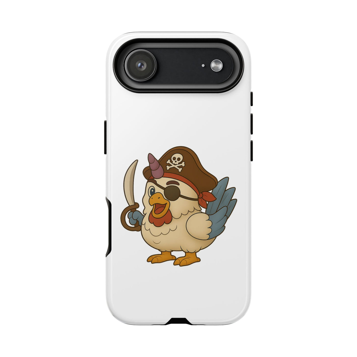Pirate Chicken Phone Case | Fun Cartoon Cases for Kids, Unisex, Gifts for Gamers, Novelty Accessories, Adventure Theme