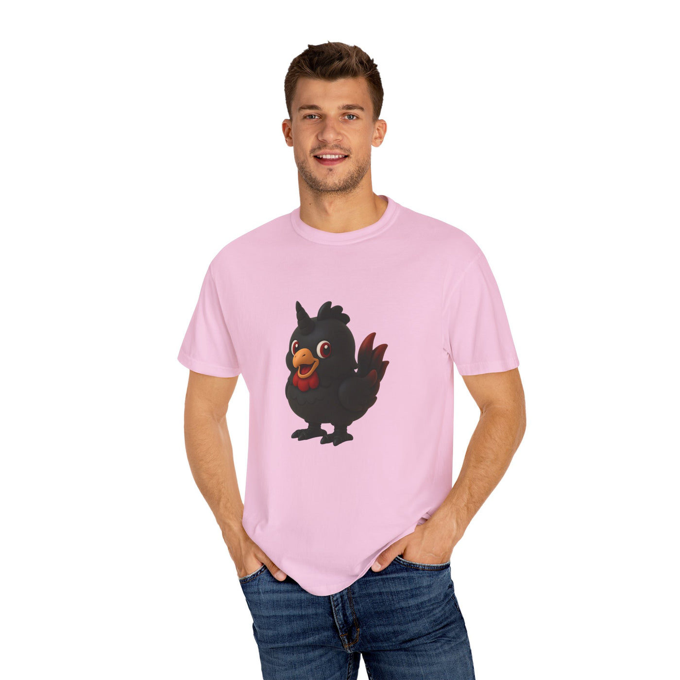 Cute Chicken Character Unisex T-Shirt, Gift for Gamers, Fun Graphic Tee, Casual Wear, Animal Lover Shirt