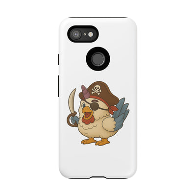 Pirate Chicken Phone Case | Fun Cartoon Cases for Kids, Unisex, Gifts for Gamers, Novelty Accessories, Adventure Theme