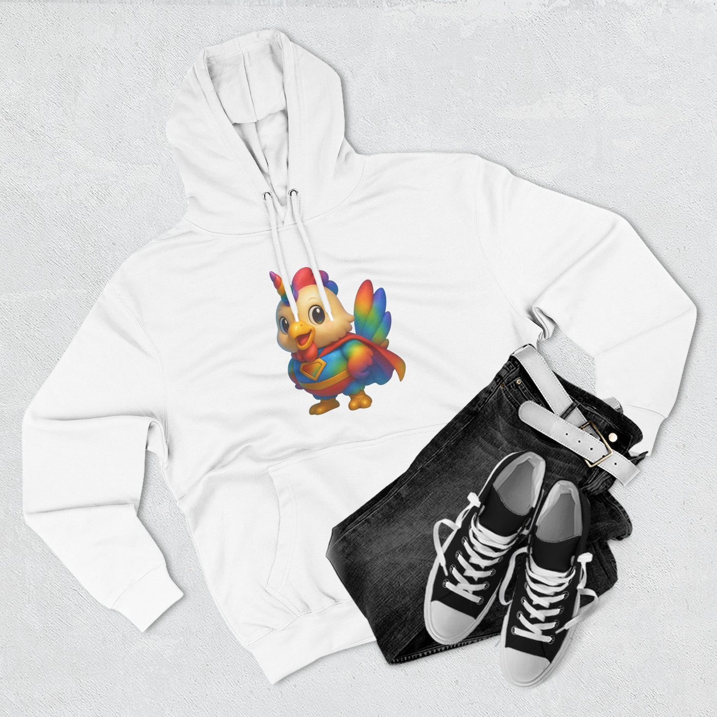 Rainbow Unicorn Hoodie, Cute Animal Sweatshirt, Cozy Fleece Pullover, Gifts for Kids, Perfect for Birthdays or Holidays