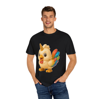 Whimsical Animal T-Shirt, Cute Unicorn Chicken Tee, Fun Gift for Kids & Adults, Casual Wear, Playful Graphic Top, Summer Apparel
