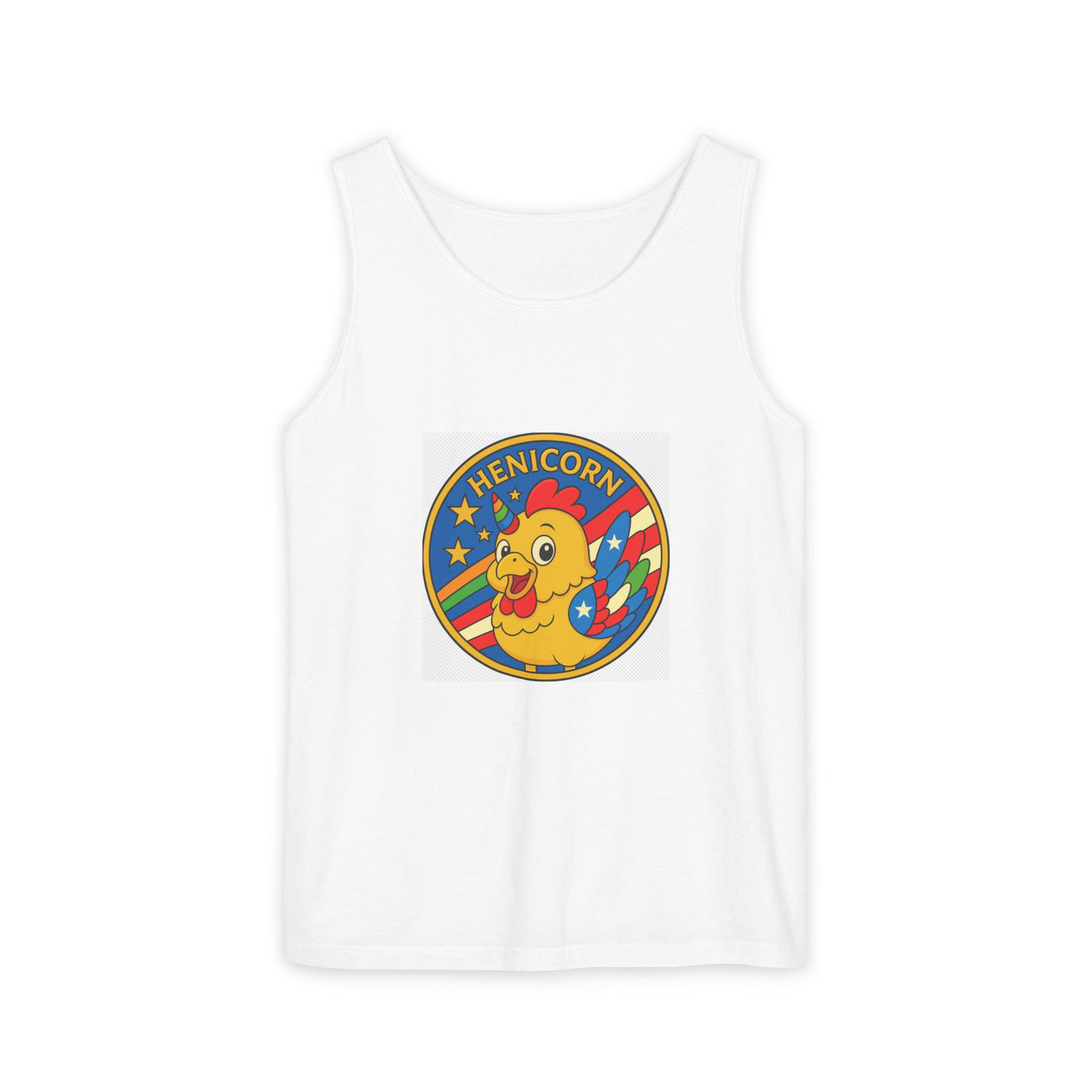 Henicorn Unisex Tank Top - Fun Graphic Tee for Summer, Gifts for Chicken Lovers, Festival Wear, Casual Wear, Unique Fashion