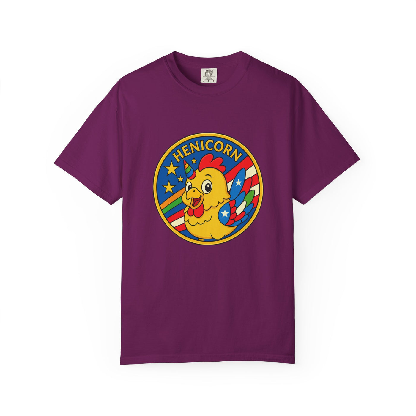Henicorn Graphic T-Shirt, Funny Gift, Unisex Casual Tee, Quirky Apparel, Chicken Lover Shirt, Celebrate Uniqueness