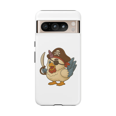 Pirate Chicken Phone Case | Fun Cartoon Cases for Kids, Unisex, Gifts for Gamers, Novelty Accessories, Adventure Theme