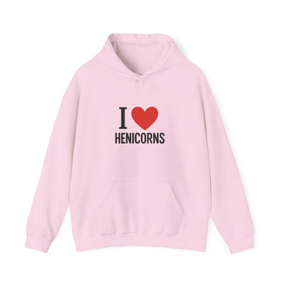 I Love Henicorns Hoodie - Fun Gift for Unicorn Lovers, Cozy Sweatshirt for Kids and Adults, Perfect for Birthdays, Holidays, and Casual Wear