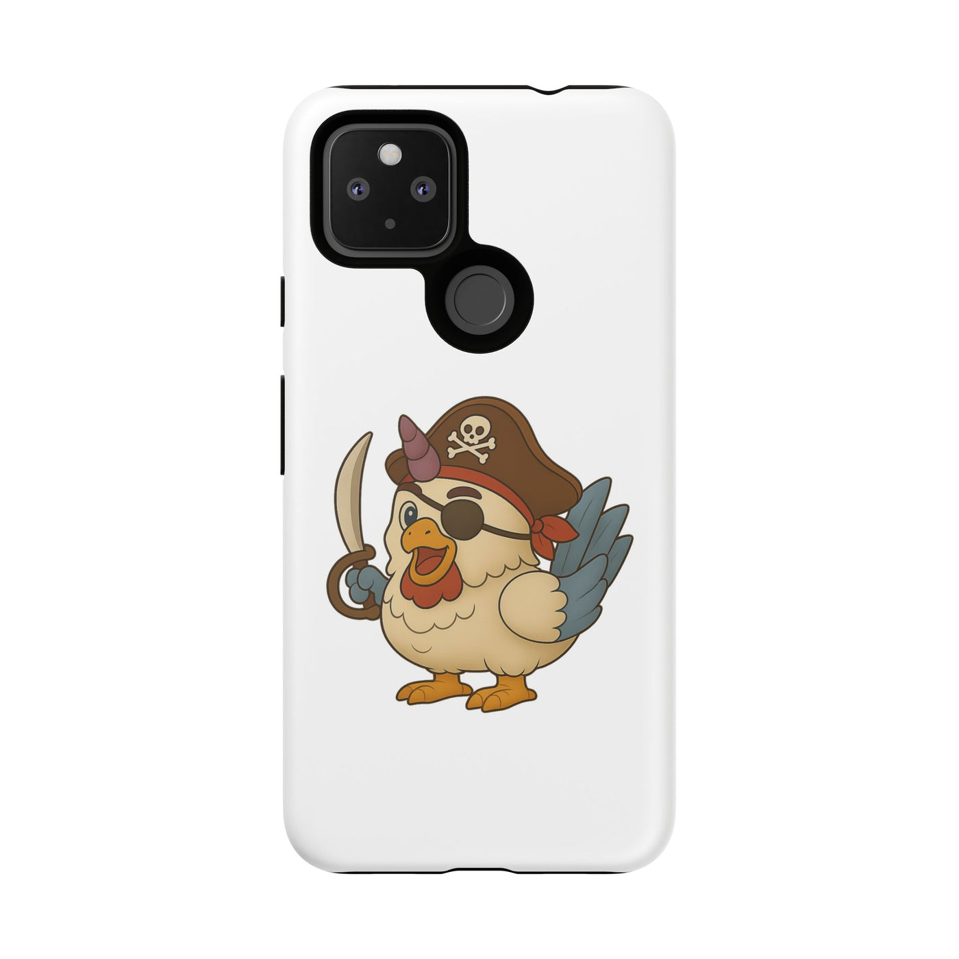 Pirate Chicken Phone Case | Fun Cartoon Cases for Kids, Unisex, Gifts for Gamers, Novelty Accessories, Adventure Theme