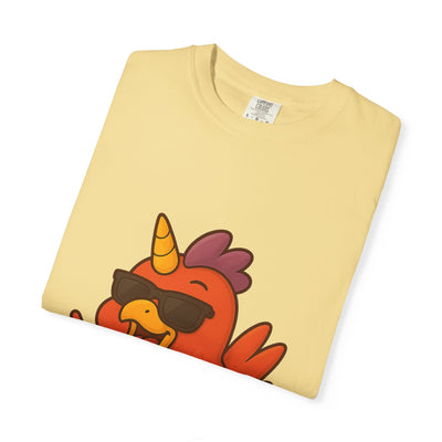 Cool Chicken Unicorn Graphic T-Shirt, Fun Tee for Animal Lovers, Summer Casual Wear, Gift for Birthdays, Festive Celebrations