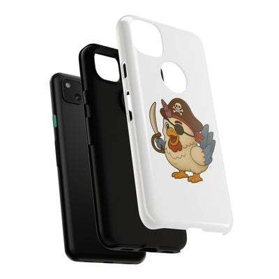 Pirate Chicken Phone Case | Fun Cartoon Cases for Kids, Unisex, Gifts for Gamers, Novelty Accessories, Adventure Theme