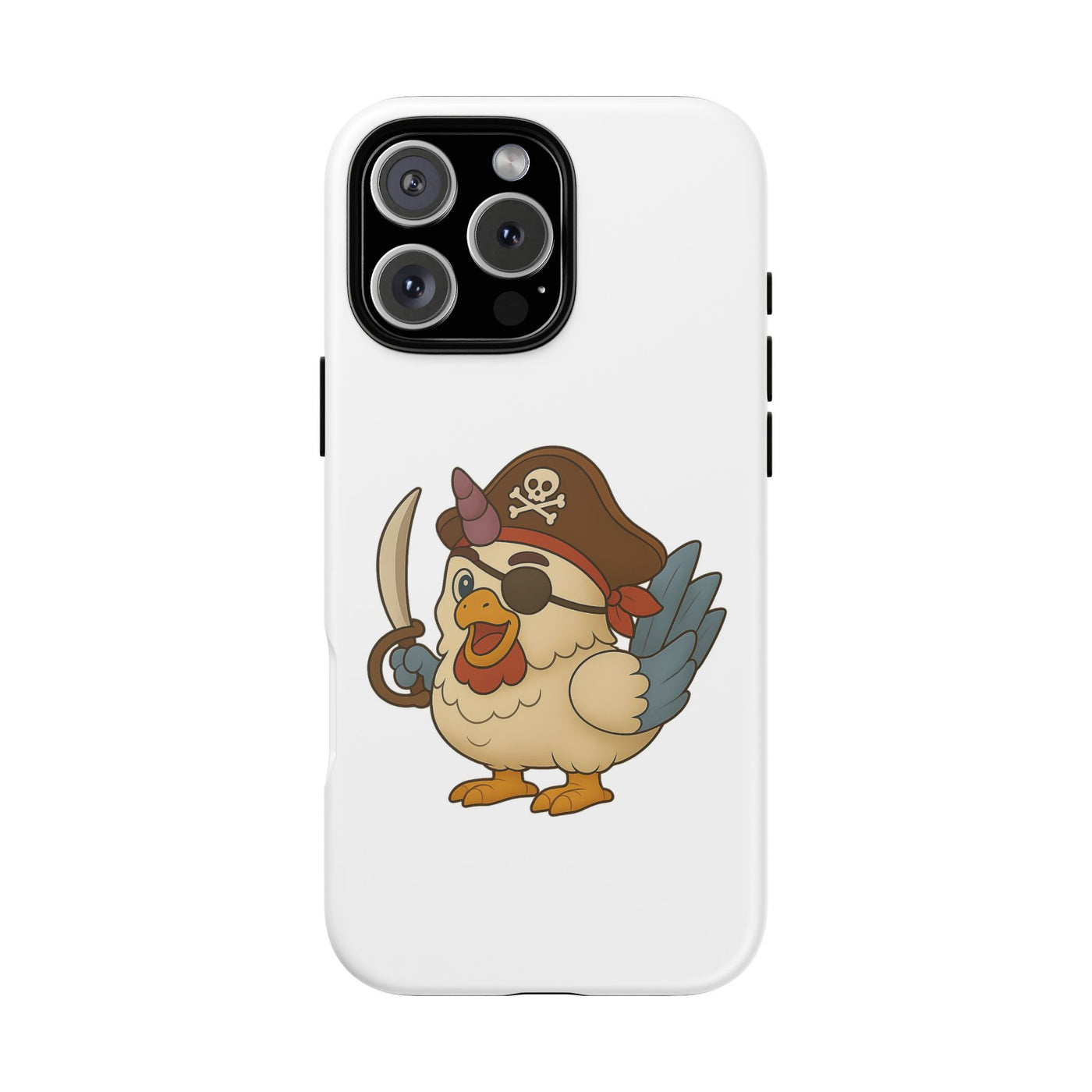 Pirate Chicken Phone Case | Fun Cartoon Cases for Kids, Unisex, Gifts for Gamers, Novelty Accessories, Adventure Theme