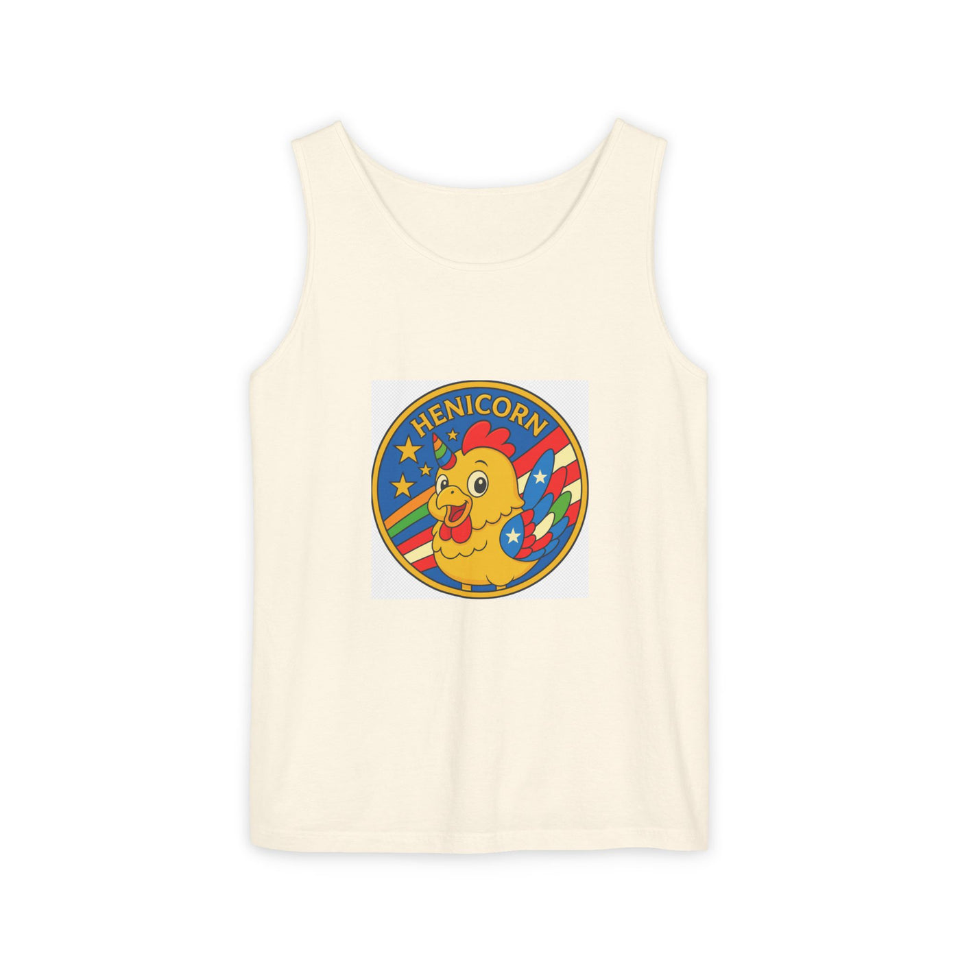 Henicorn Unisex Tank Top - Fun Graphic Tee for Summer, Gifts for Chicken Lovers, Festival Wear, Casual Wear, Unique Fashion