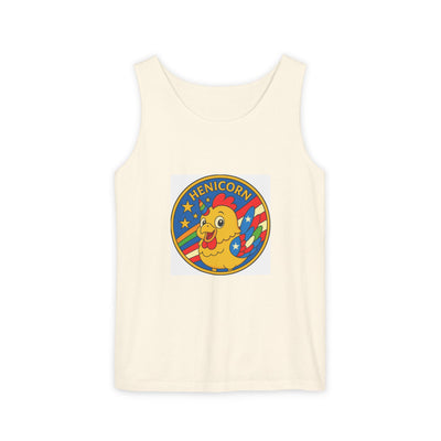 Henicorn Unisex Tank Top - Fun Graphic Tee for Summer, Gifts for Chicken Lovers, Festival Wear, Casual Wear, Unique Fashion