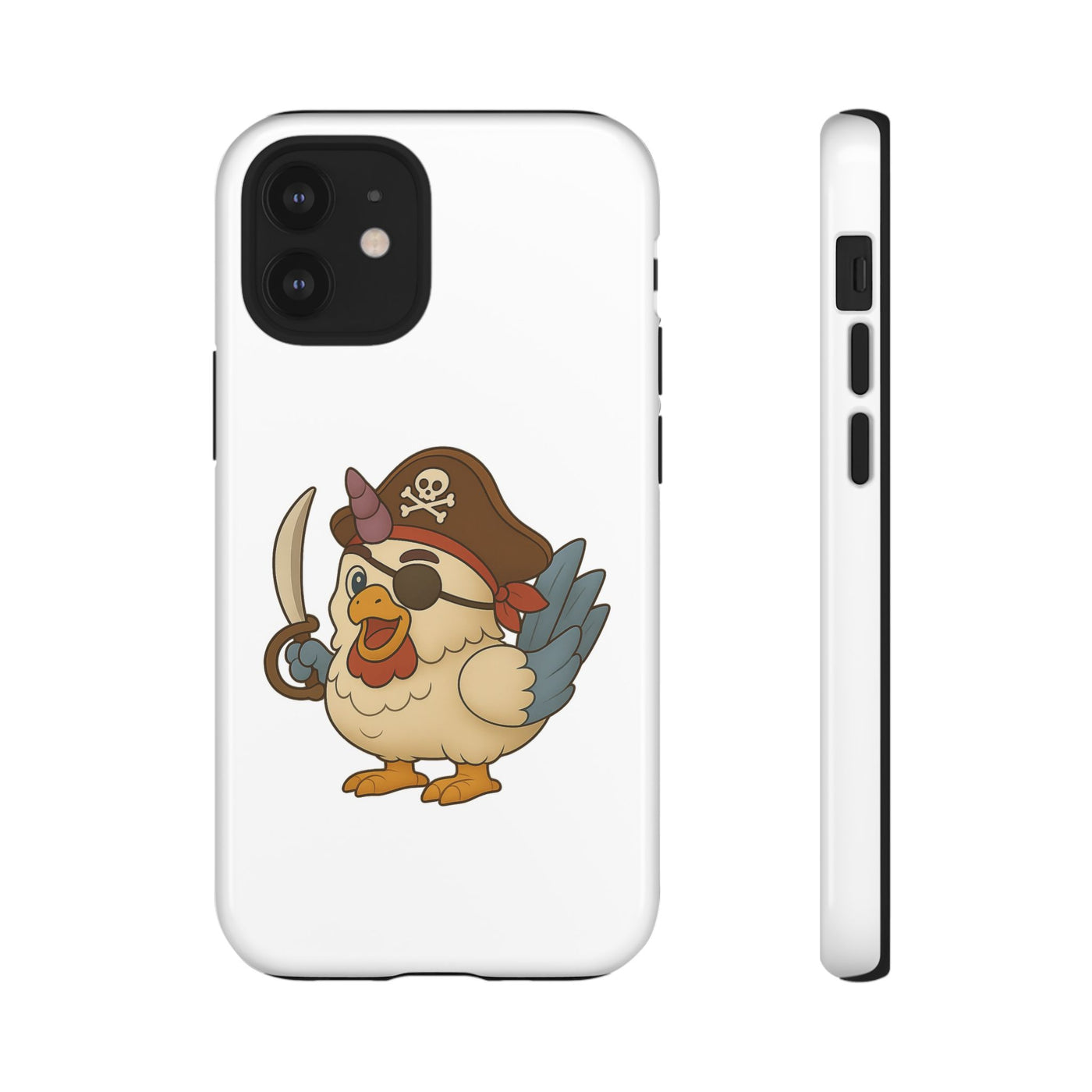 Pirate Chicken Phone Case | Fun Cartoon Cases for Kids, Unisex, Gifts for Gamers, Novelty Accessories, Adventure Theme