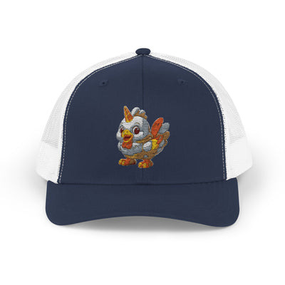 Sparkling Chicken Snapback Trucker Cap | Fun Retro Hat for Festivals, Gatherings, Gifts, Birthday Parties, Casual Wear