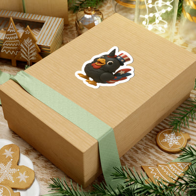 Patriotic Chicken Kiss-Cut Stickers, Fun Laptop Decals, Holiday Party Decor, Independence Day Stickers, Unique Gifts