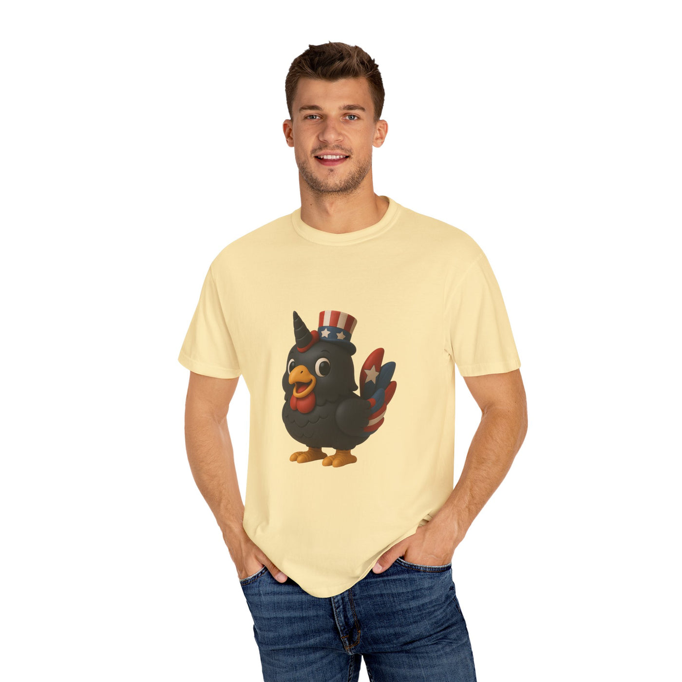 Patriotic Rooster Tee, Unisex Garment-Dyed T-shirt for 4th of July, Cute Animal Shirt, Backyard BBQ Apparel, Summer Casual Wear, [...]