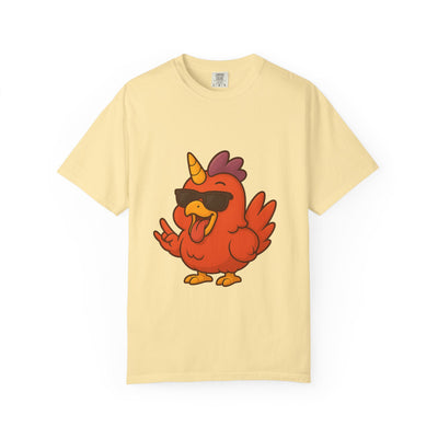Cool Chicken Unicorn Graphic T-Shirt, Fun Tee for Animal Lovers, Summer Casual Wear, Gift for Birthdays, Festive Celebrations