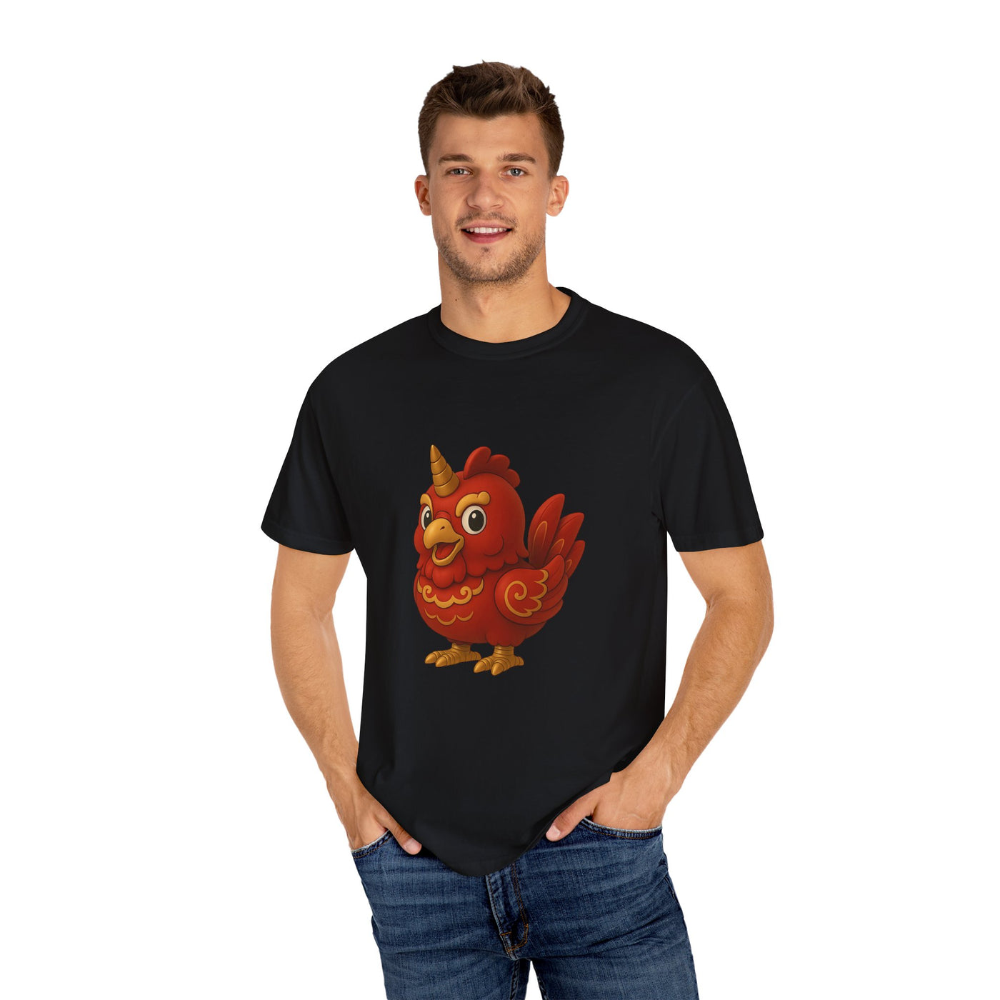 Charming Cartoon Bird Tee, Unisex T-Shirt, Cute Graphic Shirt, Fun Casual Wear, Perfect Gift for Bird Lovers