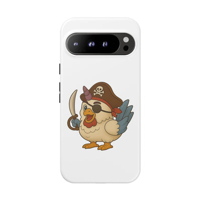 Pirate Chicken Phone Case | Fun Cartoon Cases for Kids, Unisex, Gifts for Gamers, Novelty Accessories, Adventure Theme