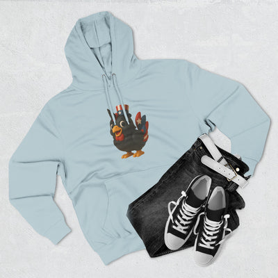 Humorous Fleece Hoodie with Quirky Chicken Design, Cozy Winter Wear, Perfect Gift for Chicken Lovers, Funny Animal Hoodie, Casual Sweatshirt