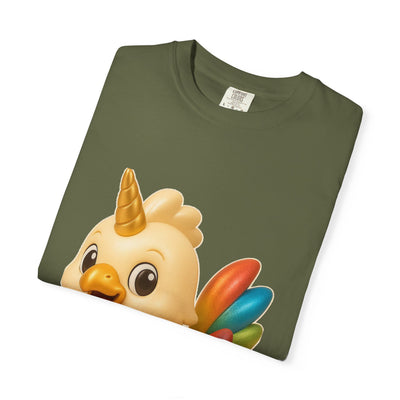 Whimsical Animal T-Shirt, Cute Unicorn Chicken Tee, Fun Gift for Kids & Adults, Casual Wear, Playful Graphic Top, Summer Apparel