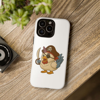 Pirate Chicken Phone Case | Fun Cartoon Cases for Kids, Unisex, Gifts for Gamers, Novelty Accessories, Adventure Theme