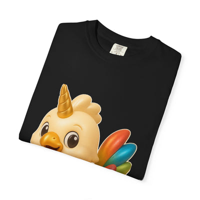 Whimsical Animal T-Shirt, Cute Unicorn Chicken Tee, Fun Gift for Kids & Adults, Casual Wear, Playful Graphic Top, Summer Apparel