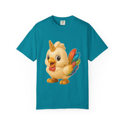 Whimsical Animal T-Shirt, Cute Unicorn Chicken Tee, Fun Gift for Kids & Adults, Casual Wear, Playful Graphic Top, Summer Apparel