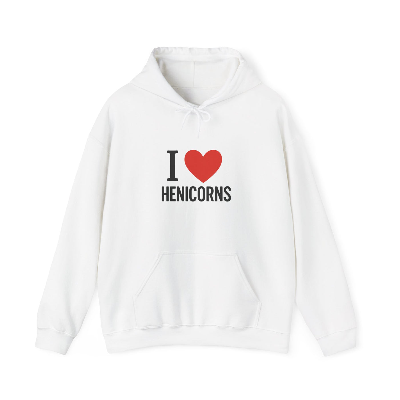 I Love Henicorns Hoodie - Fun Gift for Unicorn Lovers, Cozy Sweatshirt for Kids and Adults, Perfect for Birthdays, Holidays, and Casual Wear
