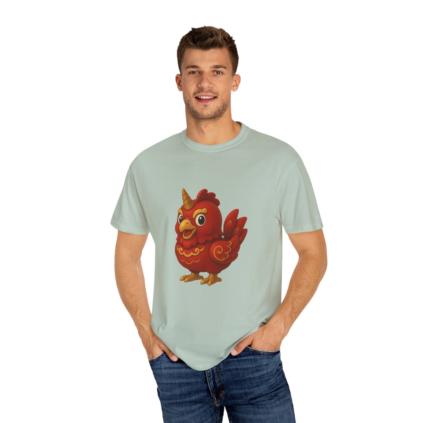 Charming Cartoon Bird Tee, Unisex T-Shirt, Cute Graphic Shirt, Fun Casual Wear, Perfect Gift for Bird Lovers