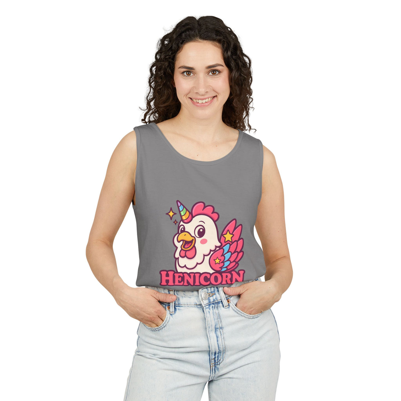 Henicorn Unisex Tank Top, Cute Animal Shirt, Funny Gift, Summer Fashion, Animal Lover Gift