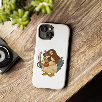 Pirate Chicken Phone Case | Fun Cartoon Cases for Kids, Unisex, Gifts for Gamers, Novelty Accessories, Adventure Theme