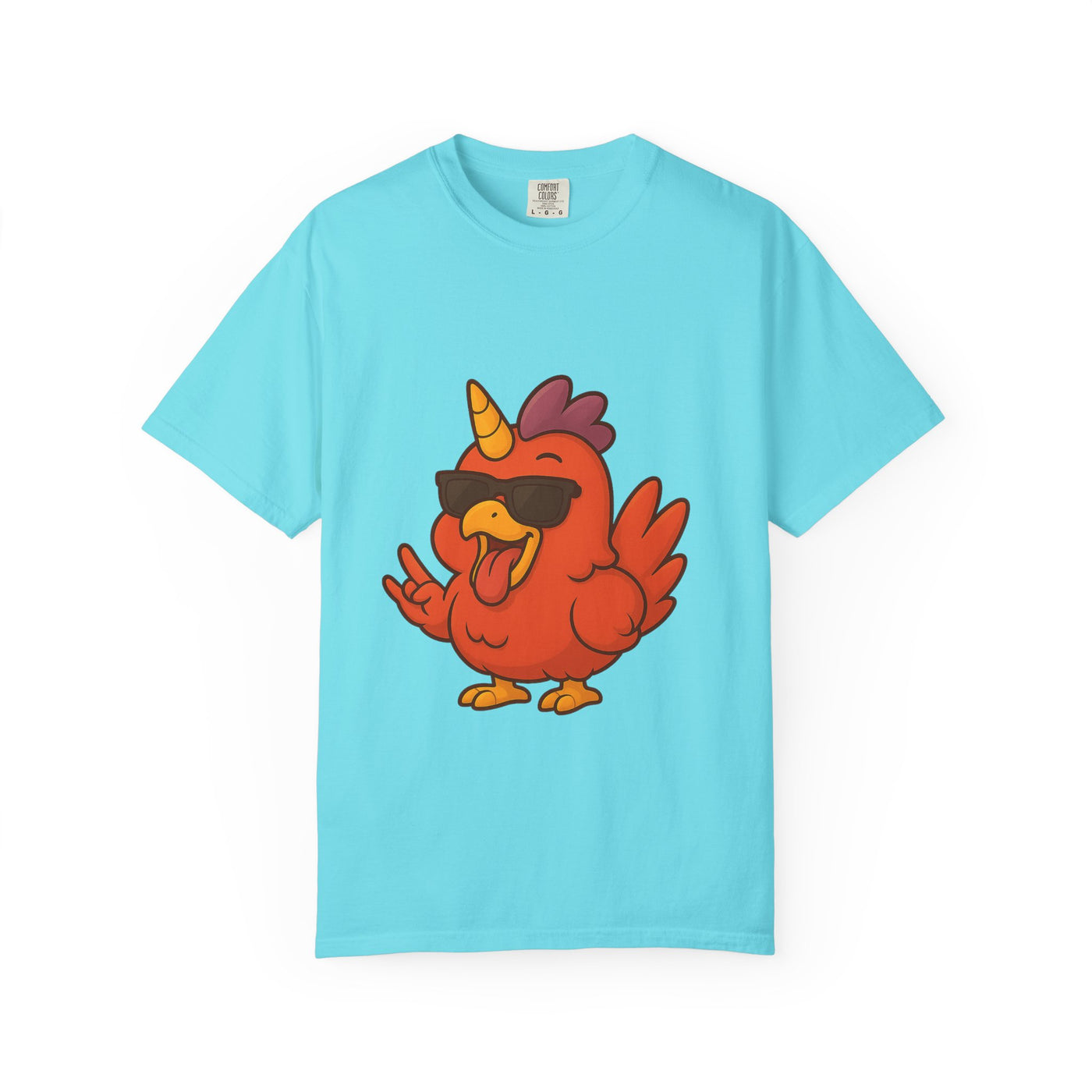 Cool Chicken Unicorn Graphic T-Shirt, Fun Tee for Animal Lovers, Summer Casual Wear, Gift for Birthdays, Festive Celebrations