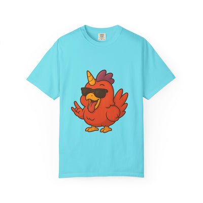 Cool Chicken Unicorn Graphic T-Shirt, Fun Tee for Animal Lovers, Summer Casual Wear, Gift for Birthdays, Festive Celebrations
