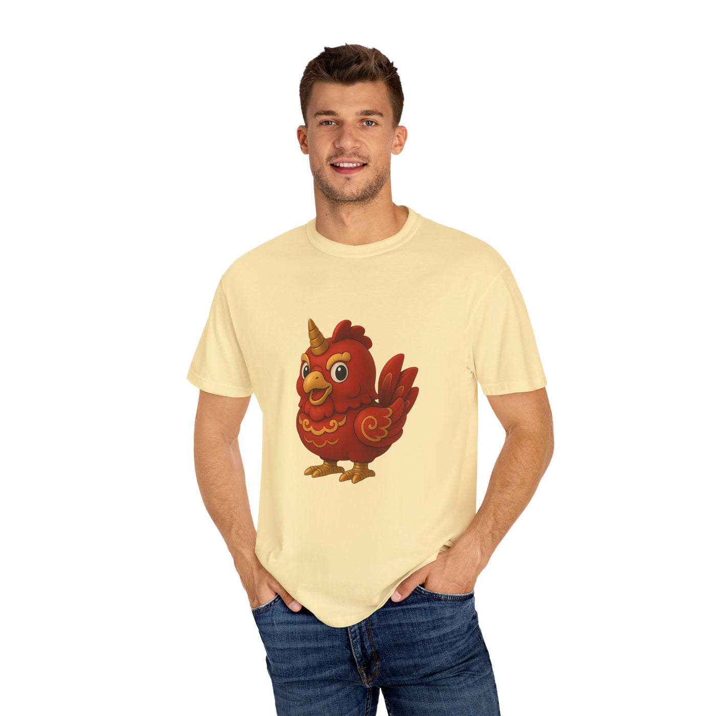 Charming Cartoon Bird Tee, Unisex T-Shirt, Cute Graphic Shirt, Fun Casual Wear, Perfect Gift for Bird Lovers